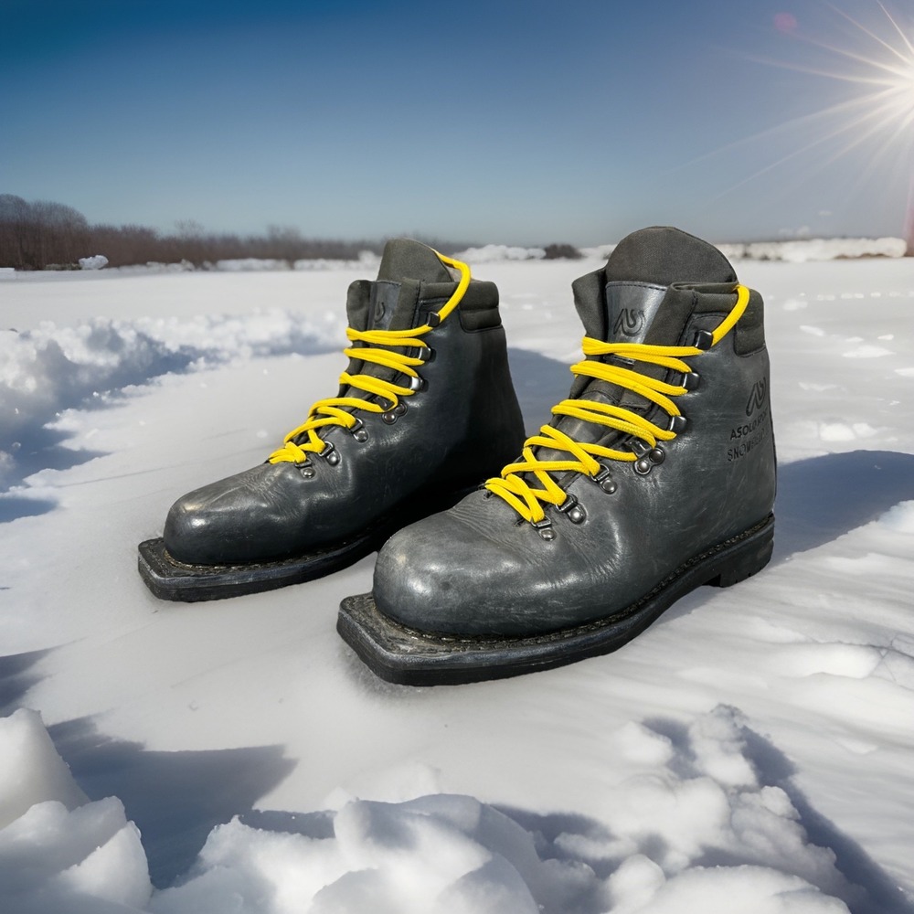 ASOLO Sport Snowfield II All-Leather Nordic Telemark 75mm 3-Pin Boots Men's 9 NM